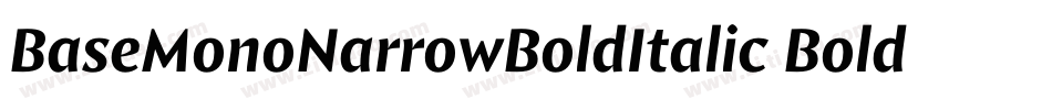 BaseMonoNarrowBoldItalic Bold Italic字体转换